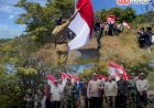 Sinergi-TNI-–-Polri-dan-Stakeholder,-Bendera-Merah-Putih-Berkibar-di-Bukit-Embu-Wea-Pulau-Ende