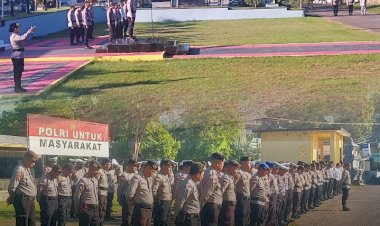 Polres-Ende-Gelar-Apel-Jam-Pimpinan,-Wakapolres-Ajak-Anggota-Berbuat-Baik-dan-Semarakkan-HUT-RI