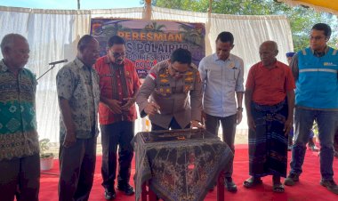 Perkuat-Keamanan-Laut,-Kapolres-Ende-Resmikan-Pos-Pol-Airud-di-Desa-Keliwumbu-Kecamatan-Maurole