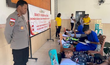 Sambut-Hari-Bhayangkara-ke-80,-Polres-Ende-Polda-NTT-Gelar-Aksi-Donor-Darah-Sinergi-Bersama-TNI-dan-Bhayangkari