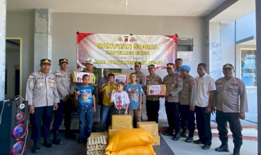 Sambut-Hari-Bhayangkara-ke-80,-Polres-Ende-Polda-NTT-Gelar-Bansos-di-Tiga-Panti-Asuhan