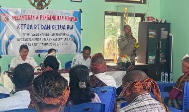 Perkuat-Sinergi-hingga-Tingkat-RT/RW,-Bhabinkamtibmas-Kelurahan-Roworena-Kawal-Pelantikan-Pengurus-Baru-dan-Gaungkan-Cegah-TPPO