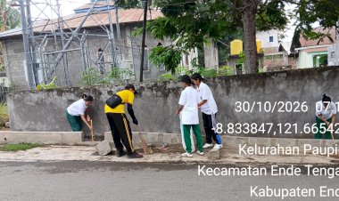Wakapolsek-Ende-Pimpin-Kerja-Bakti-Bersihkan-Lingkungan-Lewat-Program-Green-Policing