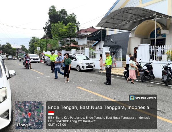 Polres Ende Jamin Kelancaran Ibadah, Arus Lalu Lintas Aman dan Lancar