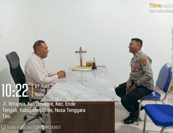 Jamin Kekhusyukan Ibadah Paskah, Sat Binmas Polres Ende Sambangi Tokoh Agama dan Pertebal Imbauan Kamtibmas