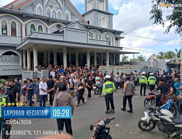 Polres Ende Kerahkan 450 Personel Gabungan Amankan Ibadah Kamis Putih dan Jalan Salib Jumat Agung