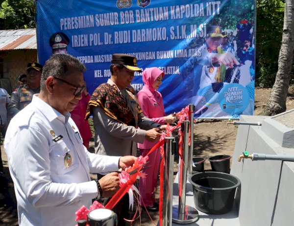 Kapolda NTT Resmikan Sumur Bor di Kelurahan Rukun Lima: Solusi Air Bersih bagi Masyarakat