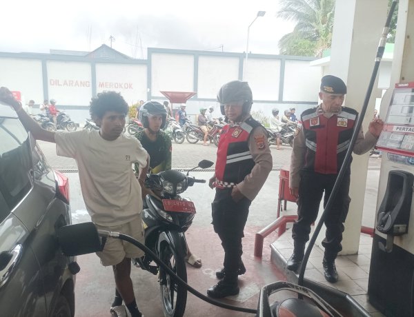 Sat Samapta Polres Ende Gelar Patroli Antisipasi Kelangkaan BBM, Pastikan Stok di SPBU Aman dan Kondusif