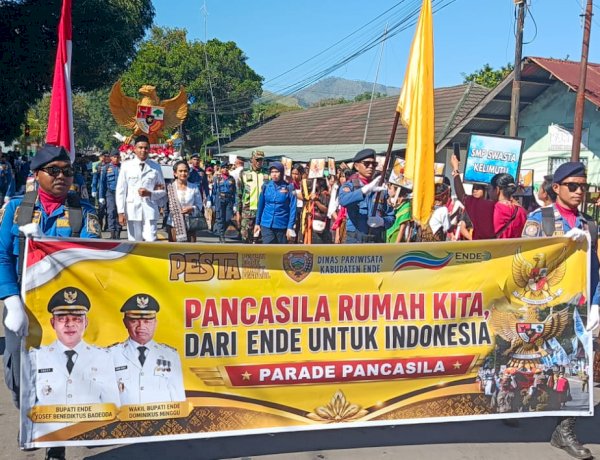 Gelorakan Semangat dari Bumi Rahim Pancasila, Polres Ende Sukses Kawal Parade Akbar Harlah Pancasila 2026