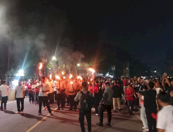 Polres Ende Polda NTT Kawal Pawai Obor dalam Rangka Peringati Harlah Pancasila 1 Juni 2026