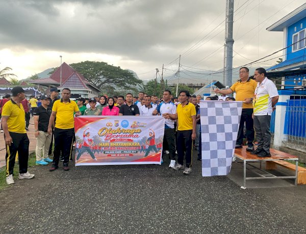 Perkuat Sinergitas, Polres Ende Polda NTT Gelar Olahraga Bersama Sambut Hari Bhayangkara ke-80 dengan Penuh Keakraban
