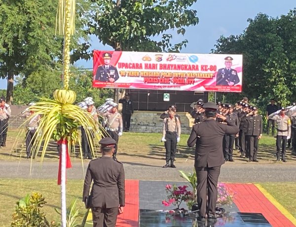 Mengabdi 80 Tahun Polri untuk Masyarakat, Polres Ende Gelar Upacara HUT Bhayangkara dengan Semangat Sinergitas