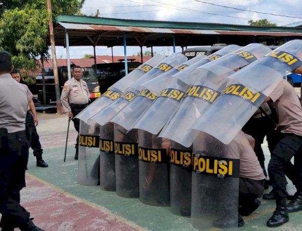 Asah Kesiapan Operasional, Sat Samapta Polres Ende Gelar Latihan Peningkatan Kemampuan Dalmas