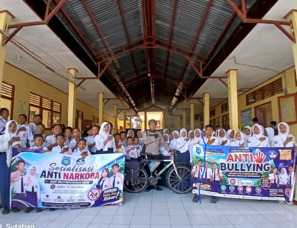 Kapolsek Ende Beri Penyuluhan Anti Narkoba dan Anti Bullying pada Siswa Baru SMP Swasta Islam Muthmainah Ende