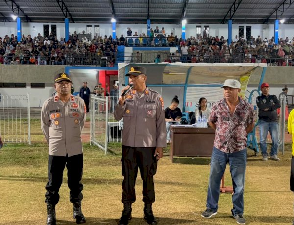 Junjung Tinggi Sportivitas, KabagOps Polres Ende Imbau Suporter Lio Timur dan Wolowaru Jaga Kondusivitas Bupati Ende Cup 2026