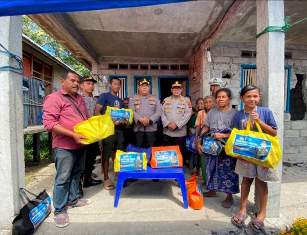 Polri Untuk Masyarakat, Warga di Desa Ini Merasa Terharu, Mengaku Baru Pertama Kali Ada Pihak Datang Bawa Bantuan Sejak Gempa 15 Agustus 2026
