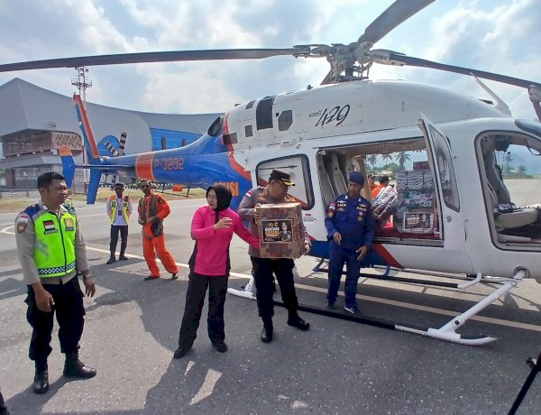 Aksi Sigap Polres Ende Polda NTT, Helikopter Dikerahkan Tembus Desa Terisolir Demi Salurkan Bantuan Logistik