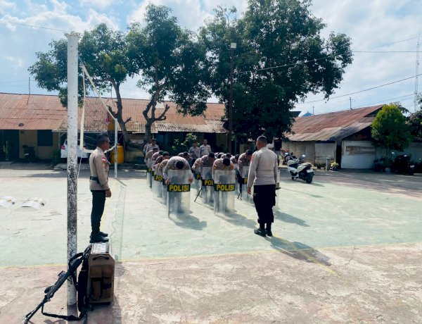 Asah Keterampilan dan Kesiapan Personel, Sat Samapta Polres Ende Polda NTT Gelar Latihan Dalmas