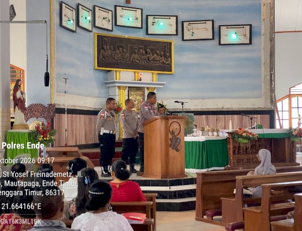Polisi Hadir di Tengah Umat: Polres Ende Gelar Minggu Kasih di Paroki Mautapaga, Perkuat Sinergi dan Kamtibmas