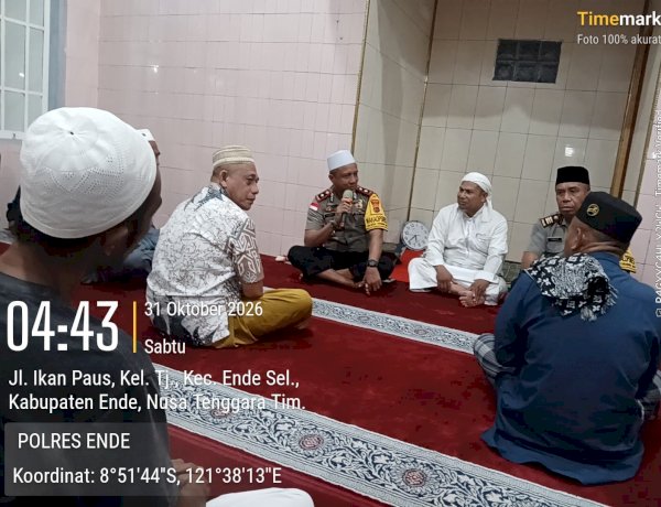 Pererat Silaturahmi Lewat Subuh Keliling, Polres Ende Dengarkan Aspirasi Warga Hingga Bhas Judi Online dan SIM