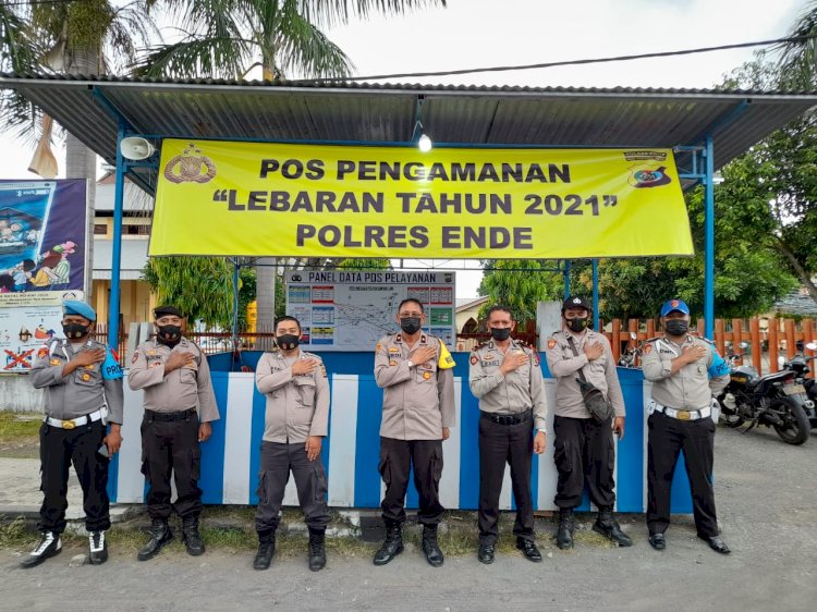 Waka Polres Ende Cek Pos Pam Pengamanan Operasi ketupat Ranakah 2021