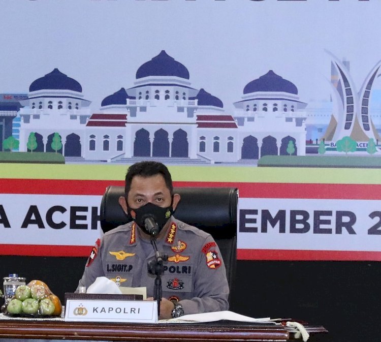 Akselerasi Vaksinasi di Aceh, Kapolri Minta TNI-Polri Sinergi dengan Tokoh Agama dan Adat