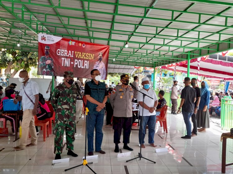Vaksin Serentak TNI-Polri Di Wilayah Polda NTT, Polres Ende Buka Gerai Vaksin di Tiga Tempat Ibadah