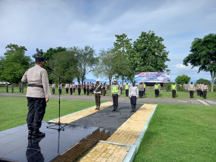 Kapolres Ende Pimpin Apel Gelar Pasukan Operasi Zebra Ranakah 2021