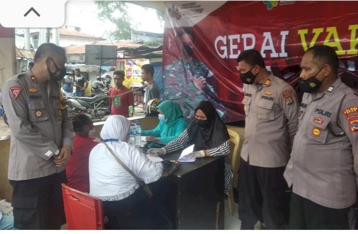 Percepatan Target Nasional, Polres Ende Kembali Buka Gerai Vaksin TNI-Polri