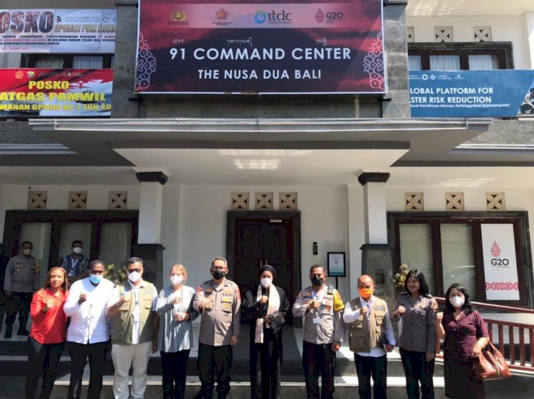 Polri Paparkan Pengamanan dan Penanganan Bencana 91 Command Center Bali ke Deputi Sekjen PBB