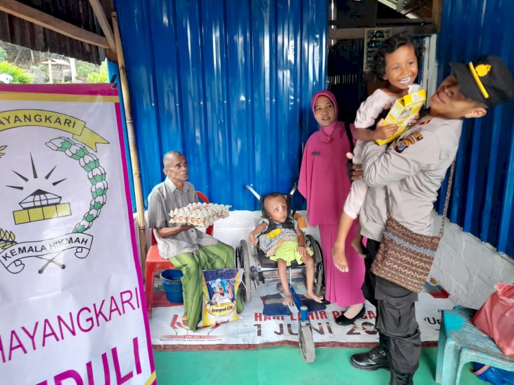 Peduli Anak Stunting, Ipda Heru Sutaban Kembali Sambangi Adik April