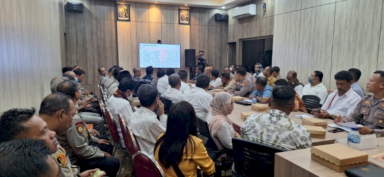 Cegah TPPO di Wilayah Kabupaten Ende, Polres Ende Gelar Rapat Koordinasi Lintas Sektoral