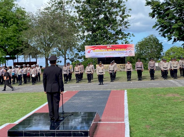 Polres Ende  Gelar Upacara Hari Bela Yang ke-75