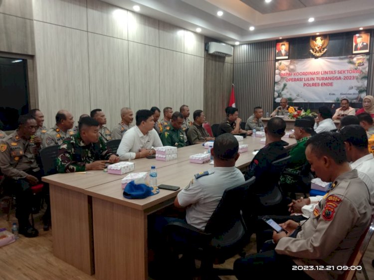 Wakapolres Ende Pimpin Rapat Koordinasi Lintas Sektoral Operasi Lilin Turangga 2023