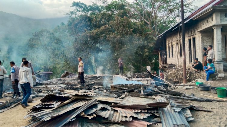 Rumah di Kecamatan Nagapanda Terbakar Diduga Korsleting Listrik