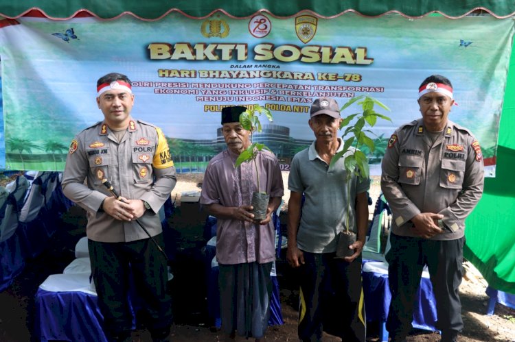 Aksi Tanam 1000 Pohon Polres Ende Sambut Hari Bhayangkara ke-78