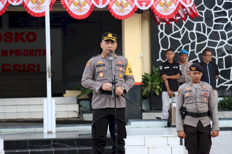 Apel Jam Pimpinan, Kapolres Ende Sampaikan Beberapa Poin Penting Kepada Personil