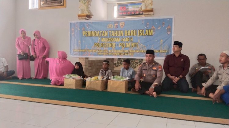 Peringatan Tahun Baru Islam 1 Muharam 1446 H/2024 M di Polres Ende Berlangsung Khidmat