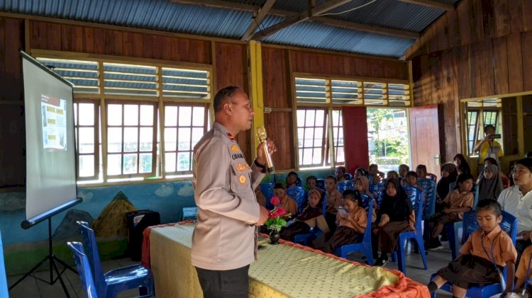 Kapolsek Wolowaru Beri Materi Tentang Bahaya Bullying di Siswa Siswi SDN Wolowaru 3