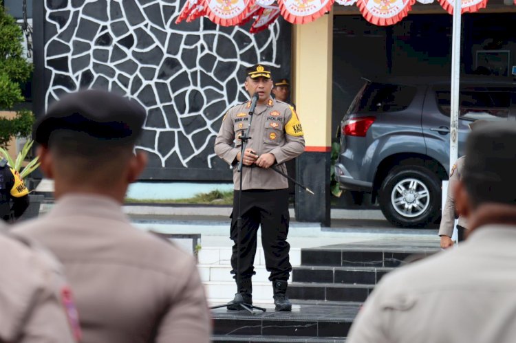 Polres Ende Gelar Apel Gabungan Persiapan Pengamanan Rangkaian Pentahbisan Uskup Agung Ende