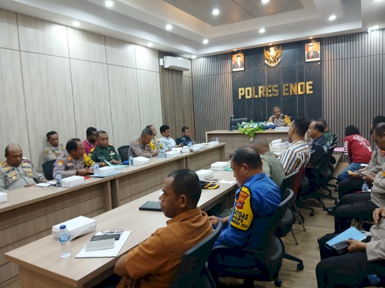 Persiapan Pengamanan Kejuaraan Kelimutu Grasstrack dan Motorcross Tahun 2024, Polres Ende Adakan Rapat Koordinasi