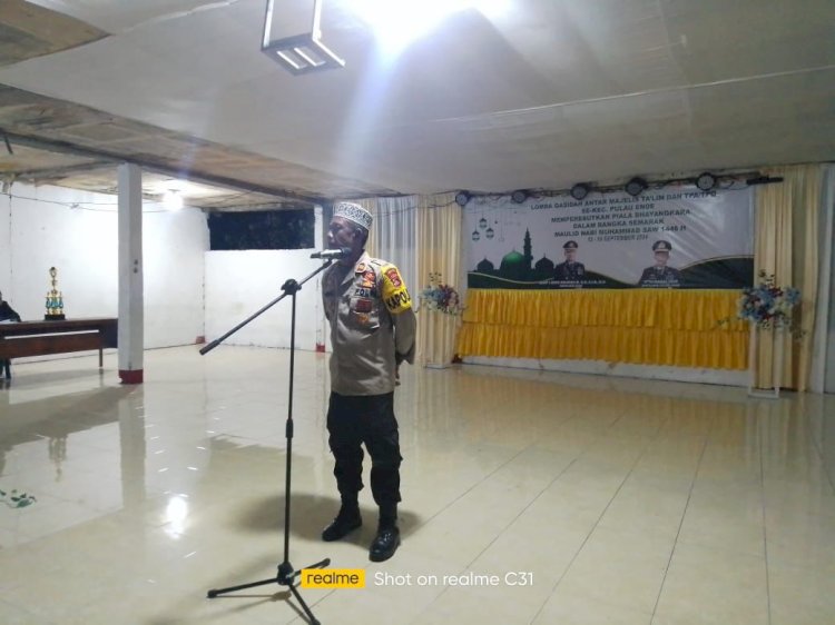 Sambut Maulid Nabi Muhammad SAW Dan Sebagai Cooling System Jelang Pilkada, Kapolsek Pulau Ende Adakan Lomba Qasidah