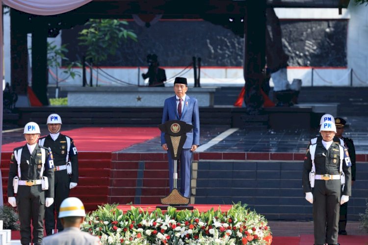 Presiden Jokowi Pimpin Upacara  Hari Kesaktian Pancasila di Lubang Buaya, Kapolri Turut Mendampingi