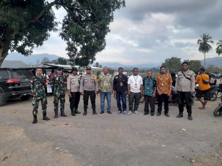 Jamin Keamanan Tahapan Pilkada, Kapolsek Wewaria Bersama Anggota Lakukan Pengamanan Kampanye Dialogis Diwilayahnya