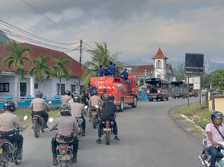 Pastikan Kesiapan Dan Keamanan Tahapan Pemilukada, Polres Ende Laksanakan Patroli Gabungan Berskala Besar