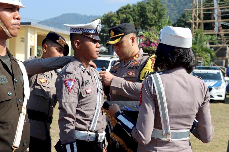 Apel Gelar Pasukan Operasi Zebra Turangga 2024, Kapolres Ende Bacakan Amanat Kapolda NTT