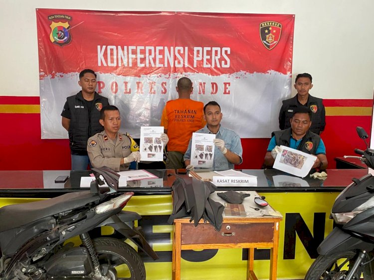 Satreskrim Polres Ende Berhasil Amankan Tersangka Pencurian 2 Unit Sepeda Motor