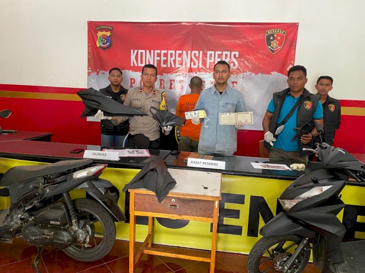 Satreskrim Polres Ende Berhasil Amankan Tersangka Pencurian 2 Unit Sepeda Motor