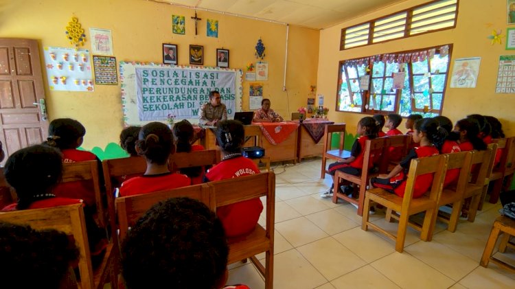 Sosialisasi Anti Bullying di SD Katolik Wolosoko oleh Unit Binmas Wolowaru