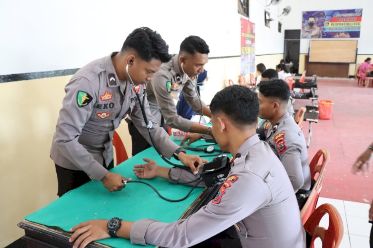 Sambut Hari Jadi Humas Polri Ke-73, Polres Ende Gelar Donor Darah